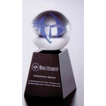 Sphere Custom Lucite Award w/ Black Base